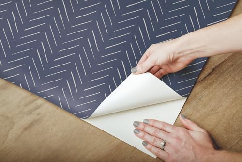 Magnolia Home Pick-Up Sticks Blue Peel and Stick Wallpaper by York Wallcoverings - Image 2