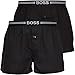Produktbild BOSS Hugo Herren Webboxer Pyjama-Shorts Woven Boxer Shorts 2er Pack, Farbe:Schwarz, Wäschegröße:XXL, Artikel:-002 Black/Black Checked