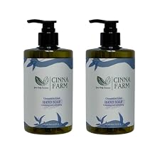Hand soap, from Cinnamon leaves extraction, cleansing and refreshing, natural ingredients, vitamin B5, no artificial flavors, fulfates and silicones free, 2-Pack 11.8 oz each