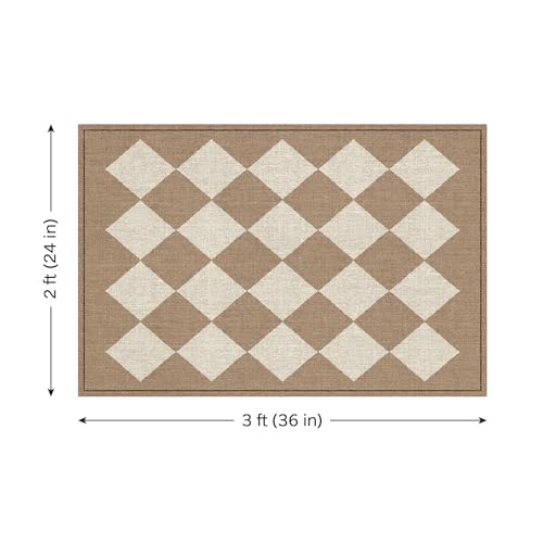Tapete vinílico Carolina Creekhouse 2'x3' beige y crema miniatura 2