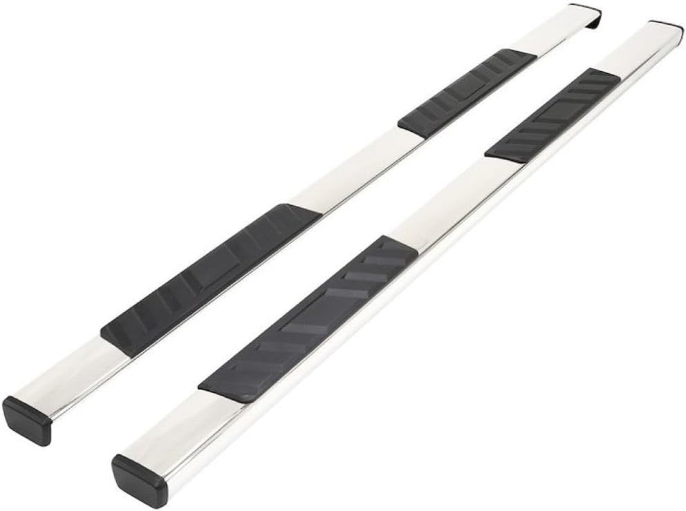 TrailFX Nerf Bar Side Steps Chevrolet Silverado 1500 Extended Cab 2007–2018 Polished Stainless Steel 4-Inch Trapezoidal Straight Rocker Panel Mount Set of 2 Truck Running Boards TrailFX A4001S