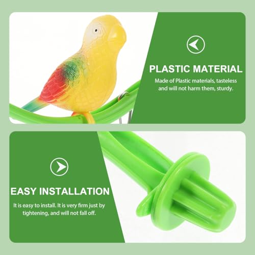 Perchoir à oiseaux de simulation pour cage animée et joyeuse - 6