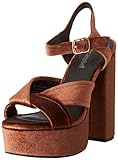  Jeffrey Campbell Damen Amalia Durchgängies Plateau Sandalen, Beige (Velvet Tan), 41 EU
