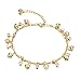 OPK Jewelry 18k Gold Plated Copper Women Anklet Bracelet Chain lantern/Heart/Bells Pendant Adjustable