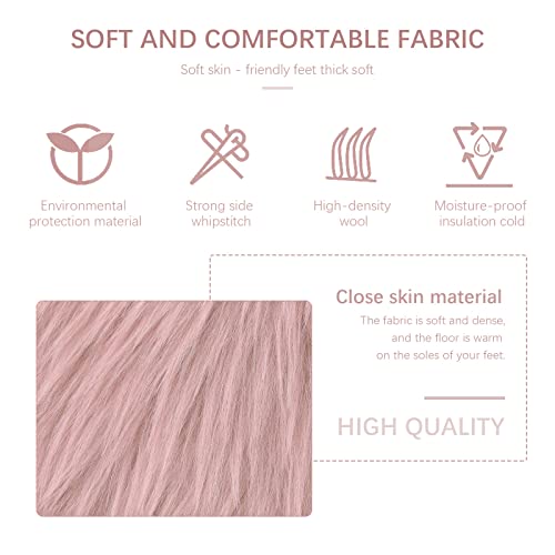 Nuxn 40 X 50Cm Heart Shape Faux Sheepskin Rug Soft Long Plush Fluffy Shaggy Carpet Area Mats Rugs Bedroom Sofa Decorative Floor Carpet #TOP4