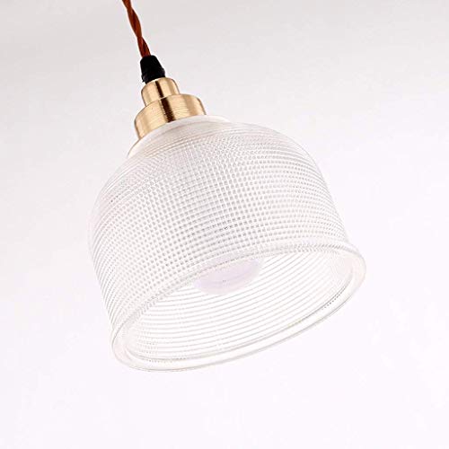 Lustre en verre transparent réglable style européen pour plafond