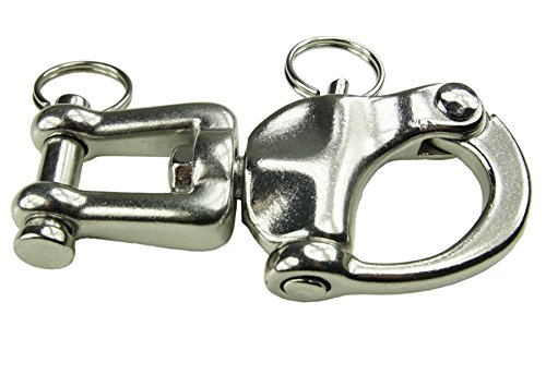 Preisvergleich Produktbild KAMERO Edelstahl V4A, Patenthaken Sicherheits Patentverschluss für Marathon Kutsche, 12,5 cm