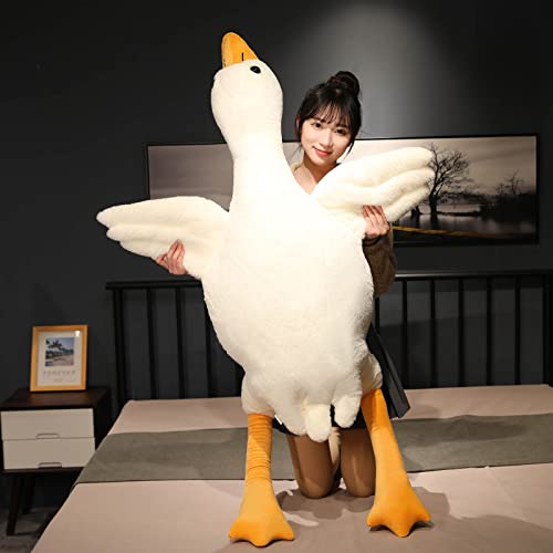 Tinssieoby Giant Weighted Goose Stuffed Animal Huge Goose Plush Body Pillow, Goose Stuffed Animal Pillow Toy, Great Gifts For Children's Day Valentine's Day Christmas Birthday And Anniversary (51") #TOP5