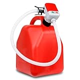TERA PUMP Next Gen. Overflow Protection Gasoline Transfer Pump, Fueling Made Easy, 3.25 ft Long Hose, Liquid Transfer Pump fits Most Gas Cans at 2.4 GPM (Gas Diesel Keorsene & More)