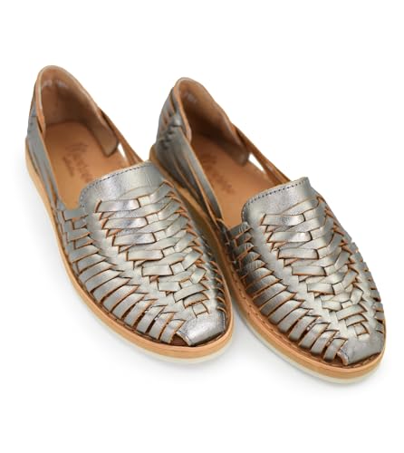 Image of Macarena Collection Womens Shoes Leather Sandal Flat for Women | Huarache Handmade Mexican Sandals | Comfortable & Stylish Womens Sandals 3050