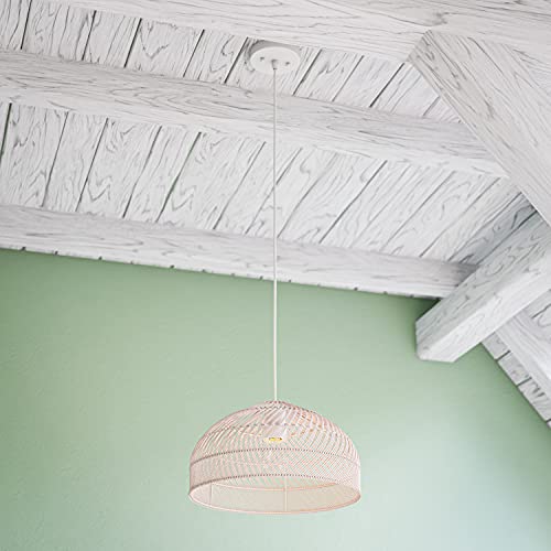 Kenroy Home 93859RAT Tofino 1 Light Pendant with Tan Finish, Casual Style, 7.88" Height, 14" Width, 14" Depth - Image 8