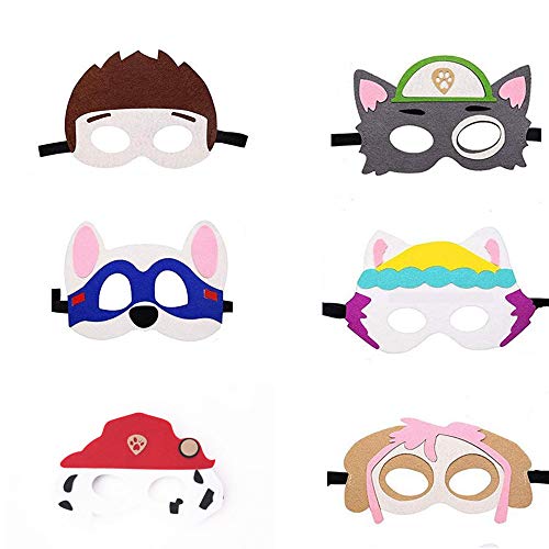 Tukcherry Masques de Super-Héros, 6 pcs Masques pour Enfants Dress Up Masque de Super-héros Cosplay Enfants Cadeaux D'anniversaire (6 Pièce)