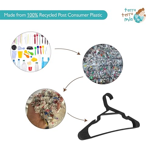 Image of 12 PCS Clothes Hangers, Non Slip Premium Wardrobe Plastic Hangers for Wardrobe Closet Organizer, Garment Storage Hanger for Saree, Shirts & Dresses