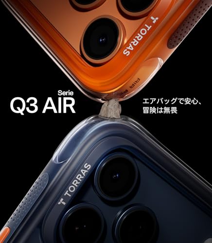 undefined TORRAS iPhone 17 Pro 用 ケース 6.3 インチ【エアバッグ 超強保護・米軍 MIL規格 】リング スタンド MagSafe対応 【Ostand Q3 Air 】 360°定点回転 縦横両対応 MagSafe対応 ワイヤレス充電 カメラコントロールボタン付き 登山・アウトドア活動 真夜中・ブルー の商品画像 1