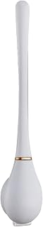 Modern Flexible Silicone Toilet Brush,Auto Opening Closing Deep Cleaning Baseball Bat Toilet Brush Innovative Luxury Silicone Toilet Brush (Pearl White)