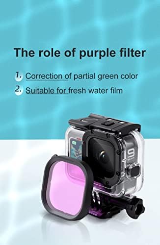 Lens Filter Compatible for GoPro Hero 9 10 Black Super Suit Original Housing Case Camera Lens Filters for Diving Polarizing Lens Protector Underwater Polarizer Camera Filter Lens (red)