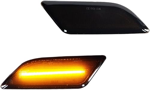 Miniatura 9 de Lente ahumada LED blanco parachoques delantero luz de marcador lateral para 2012 2013 2014 Mercedes Benz W204 LCI C250 C300 C350 Clase C