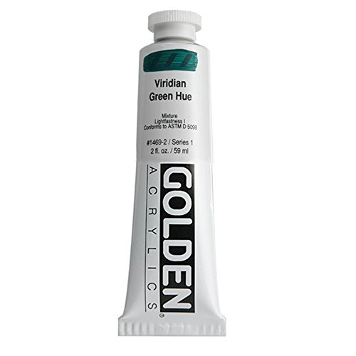 Golden Heavy Body Acrylic Paint, 2 Ounce, Viridian Green Hue #TOP14