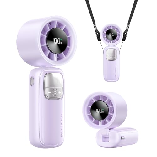 KIMMOO 3-in-1 Portable Handheld Turbo Fan-100 Speeds, 11000 RPM, 10Hrs