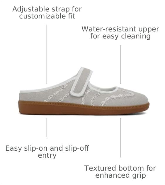 Mary Jane Sneakers for Women Slip on Mules Walking Flats,Ivory Vegan,11 by Tigeridea - Used condition - Image 2