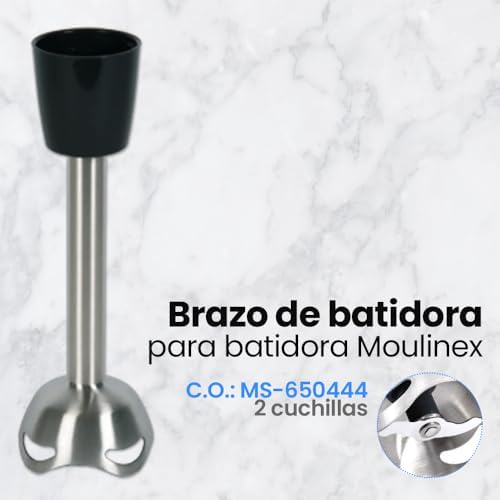Miniatura 3 de Anakel Home Brazo De Batidora Ms-650444 Compatible Con Batidora Quickchef Dd655810 Acero Inoxidable, 2 Cuchillas Color Negro