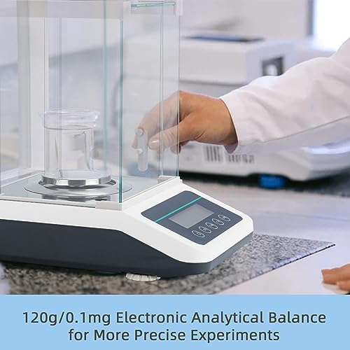 Image of Precision Lab Scale 0.0001g - Analytical Balance,Laboratory Electronic Balance with Digital Weights and RS232 Interface（120gx0.1mg）