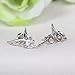 YIJUE Fashion Women 925 Sterling Silver Jewelry Angel Wings Simulated Cubic-Zirconia Ear Stud Earrings