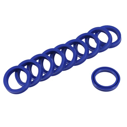 YOKIVE 10 Pcs UN Radial Shaft Seals, Industry PU Oil Seals for Hydraulic Cylinders (Blue, 20-mm ID x 26-mm OD 5-mm Width)