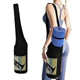 Vintage Mellophone Silhouette Lightweight Yoga Mat Bag with Pockets Portable Canvas Carrying Shoulder Bags for...