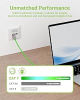 LEENUE Geschirmte Keystone RJ45 Cat7, 10Gbit/s 600MHz, 2 Stück – Ansicht 3