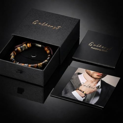 Pulsera de Ojo de Tigre de Piedra Natural Ajustable miniatura 6