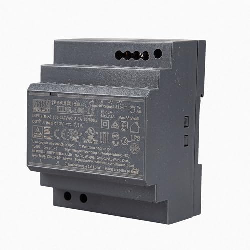 HDR-100-12 LED Netzteil Trafo Hutschienen-Netzteil (DIN-Rail) Mean Well HDR-100-12 12V/DC 100W Transformator für LED Beleuchtung