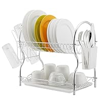 Algopix Similar Product 15 - ALHAKIN Dish Drying Rack 2 Tier Dish