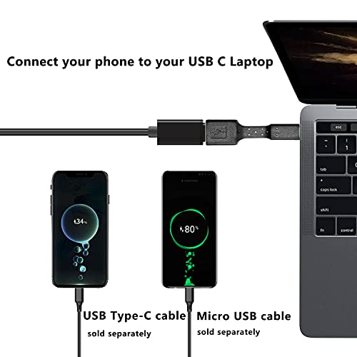 Gelrhonr Usb C To Usb Short Cable Adapter，2Pack 7Cm Usb Type C Male To Usb 3.0 Female Otg Cable Compatible With Tablets And Mobile Phones With Type C Connectors - Black #TOP3