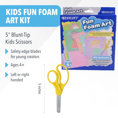 Westcott Kids Foam Art Kit with 800+ Stickers - Back to School Learning Crafts for Preschool and Kindergarten - Arts & Crafts Activity, Art Supplies, DIY, Gift, Travel, Toy, Ages 4+ - Image 3