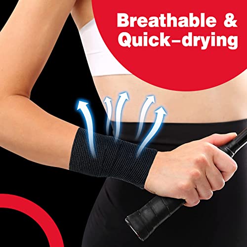 Azen 20 Pack Self Adhesive Bandage Wrap Black, 2" X 3.8 Yards Black Athletic Tape, Vet Wrap, Tattoo Grip Tape Wrap，Ankle Tape, Cohesive Bandage Wrap #TOP4