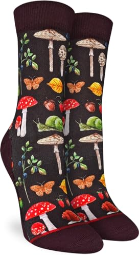 Good Luck Sock Women's Mushrooms, Snails and Bugs Socks, Adult, Shoe Size 5-9