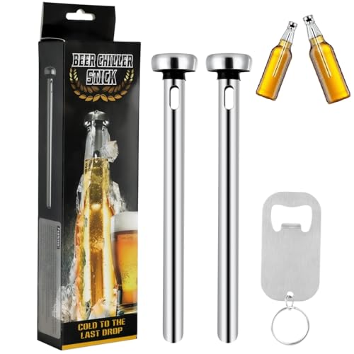 Gifts for Men - Beer Chiller Sticks for Freezing Bottles Beer Beverage, Stainless Steel Cooling Sticks for Guy Husband Dadâ€˜s Birthday | Unique Gift Idea New Year Christmas Beer Freeze Accessories