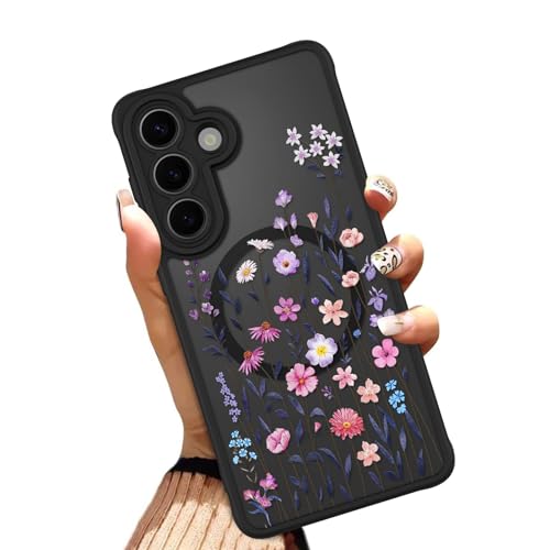 OOK Phone Case Fit for Samsung Galaxy S26 Plus 6.7 Inch, Flowers Floral