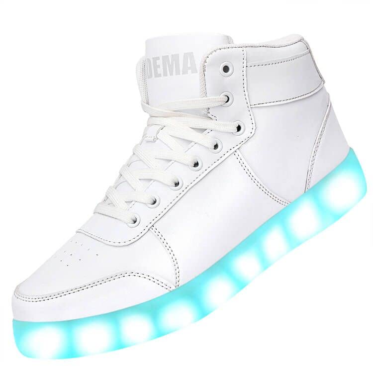 Odema Unisex LED Shoes High Top Light Up Sneakers for Women Men