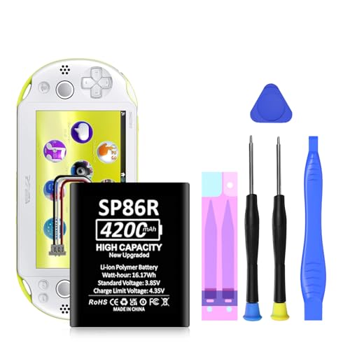 OHZHAO SP86R Battery for Playstation Vita 4200mAh Rechargeable Inner Battery Replacement for PS PSV Slim, PSV 2000, PCH-2000, PCH-2007 Games with Complete Repair Tools