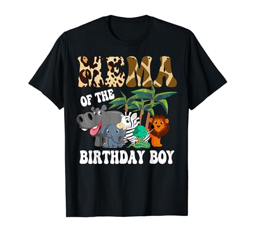Celebración del safari de cumpleaños de Mema of the Birthday Boy Zoo Camiseta