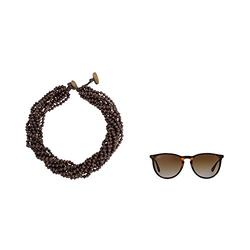 Novica Brown Multi-Strand Beaded Wood Torsade Necklace 'Sukhothai Belle', 18" #TOP2