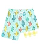 Cozople Boys Swim Trunks with Compression Liner Novelty Colorful Cactus Graphic Bathing Suit Swimwear Stretchy Boxer Brief Liner Swimming Beach Board Shorts for Casual Swimsuit with Pockets