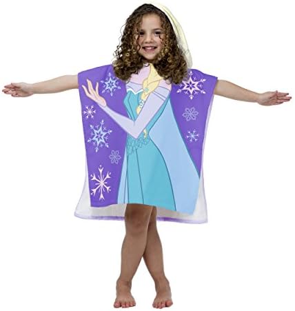 Disney Frozen Princess Elsa Cotton Hooded Beach/Bath/Pool Poncho