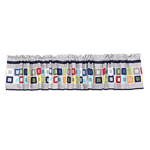 CribMATE Nursery Room Window Valance Forest Animals/Sea Journey/Car Window Valance for Baby Boy Baby Girl (Navy Blue)