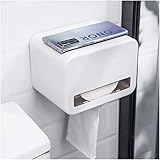 dispensador para papel higienico jumbo Uso multifuncional: se puede utilizar papel de rollo y pañuelos faciales (para tamaño de papel de rollo: diámetro ≤ 12 cm, tamaño de los pañuelos faciales: longitud ≤ 17 cm)