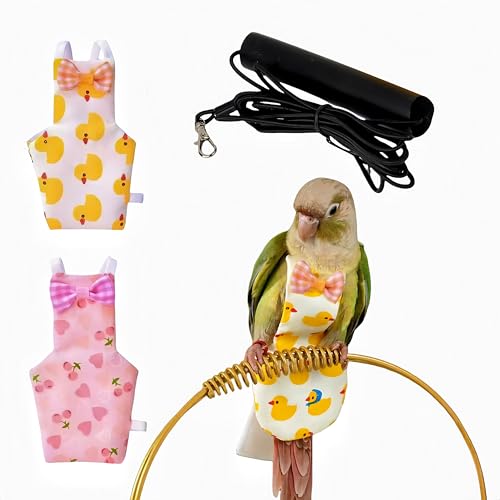 Bird Diapers & Harness Flight Suits with Leash