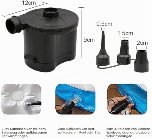 OBEST Elektrische Luftpumpe Mini akku luftpumpe Schnelle Inflate Deflate