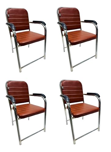 Image of Chair Offers a Professional Appearance in Any Office Setting Such as a Reception Area, in Front of a Desk (4, Tan, Standard)